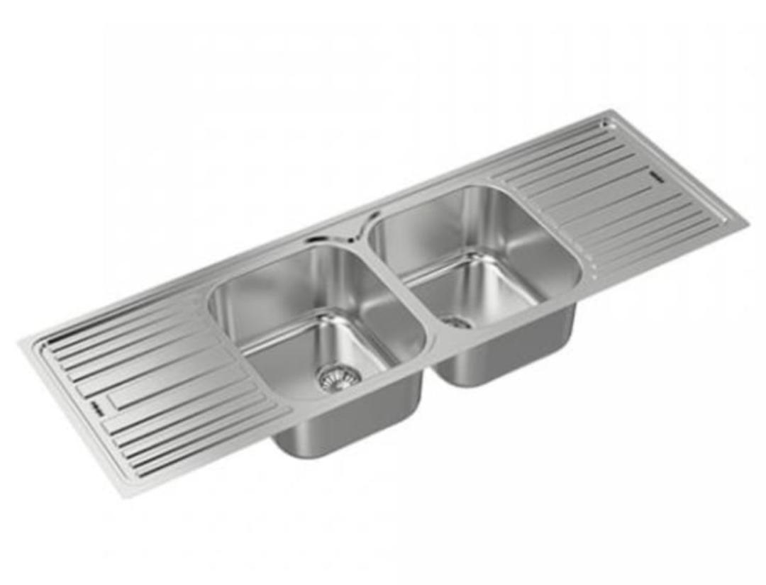 Stainless Steel Sink — Double Bowl Double Drainer