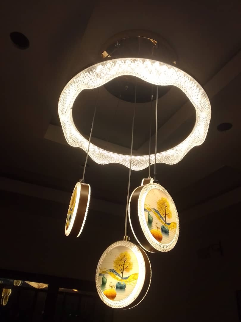 LED Crystal Ring Pendant
