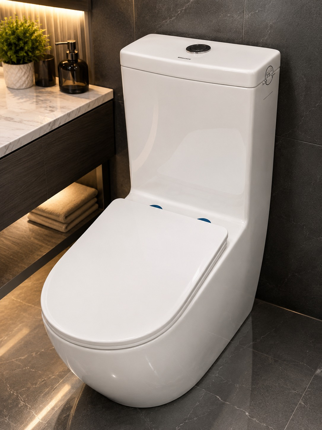 Close Coupled Toilet — Square — view 2
