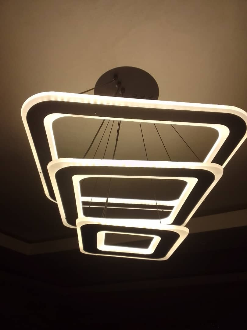 LED Square Tiered Chandelier