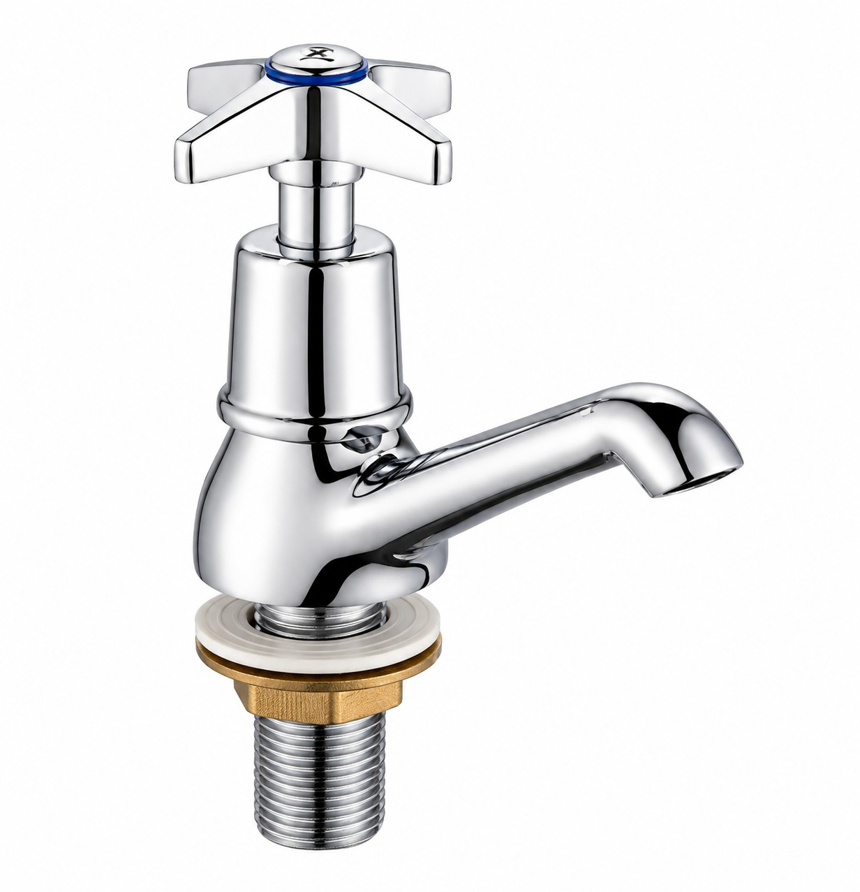 Basin Tap — Chrome Cross Handle
